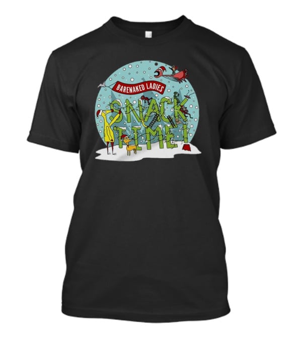 Barenaked Ladies Snacktime Children's Short Sleeve Snowy Cartoon Scene T-Shirt