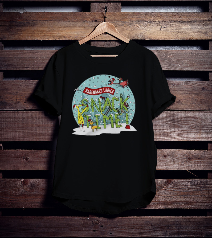 Barenaked Ladies Snacktime Children's Short Sleeve Snowy Cartoon Scene T-Shirt