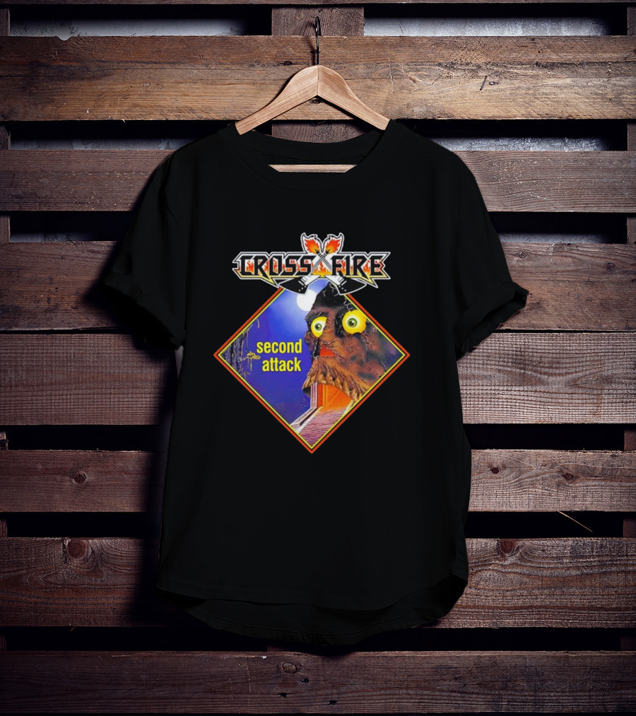 Crossfire Second Attack Monster Face With Yellow Eyes T-Shirt