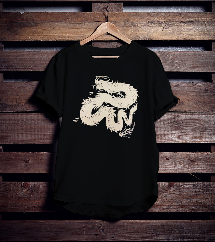 Eli Spencer Pop-Up Dragon Whimsical Serpentine Creature T-Shirt