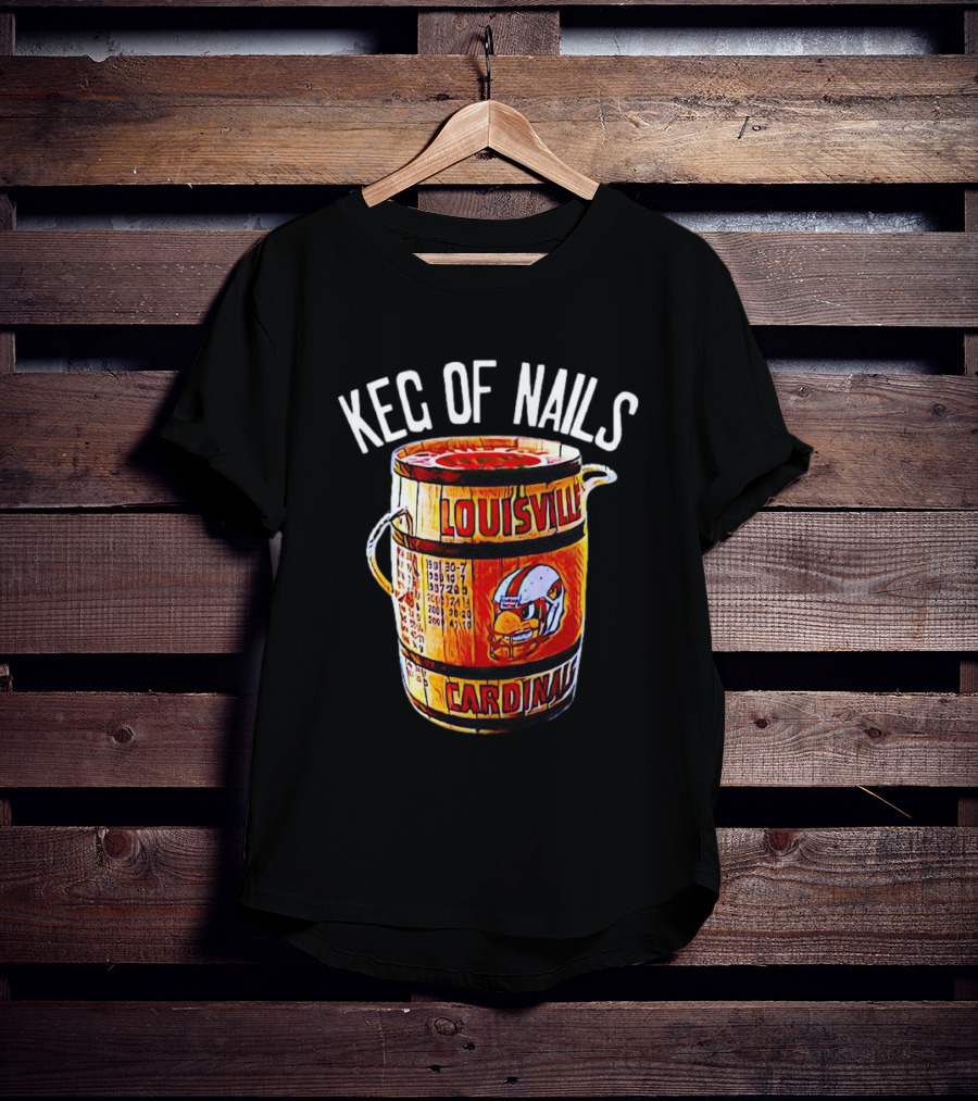 Keg Of Nails Louisville Cardinals Helmet Barrel T-Shirt