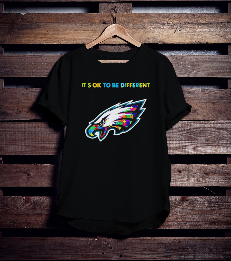 Philadelphia Eagles It's OK To Be Different Autism Awareness T-Shirt