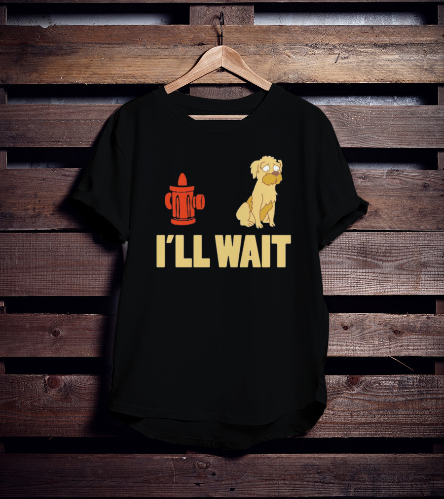 Seymour Futurama I'll Wait Fire Hydrant Dog Scene T-Shirt