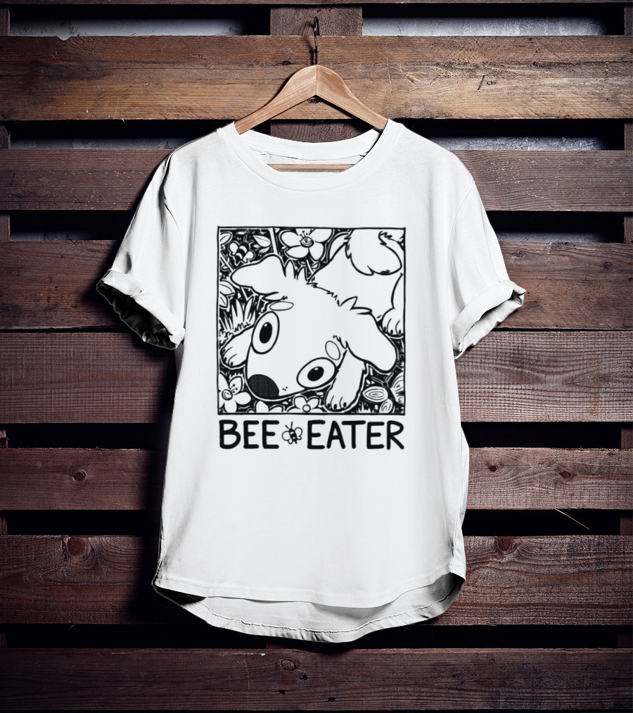 Bee Eater Puppy In Flower Garden T-Shirt