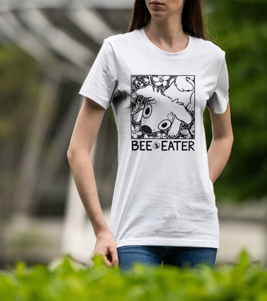 Bee Eater Puppy In Flower Garden T-Shirt