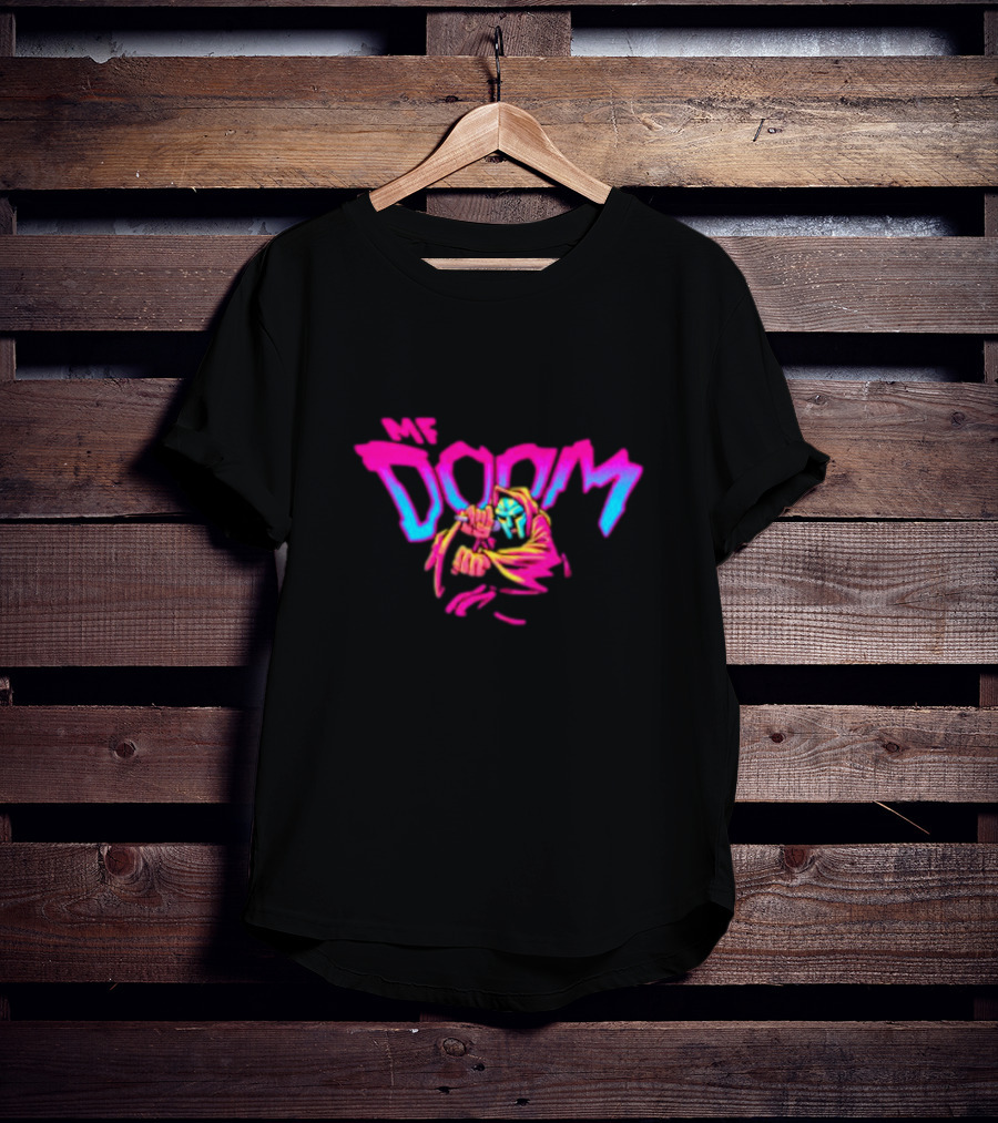 MF Doom Neon Hoodie Mic Iconic Mask T-Shirt