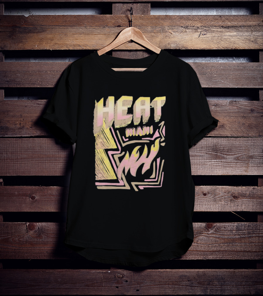 Mitchell And Ness Miami Heat Hardwood Classics Throwback HEAT MIAMI NBA T-Shirt