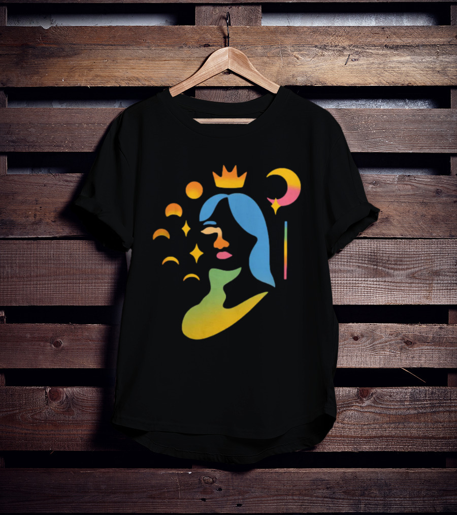 Mxmtoon Gradient Crown Moon Stars T-Shirt