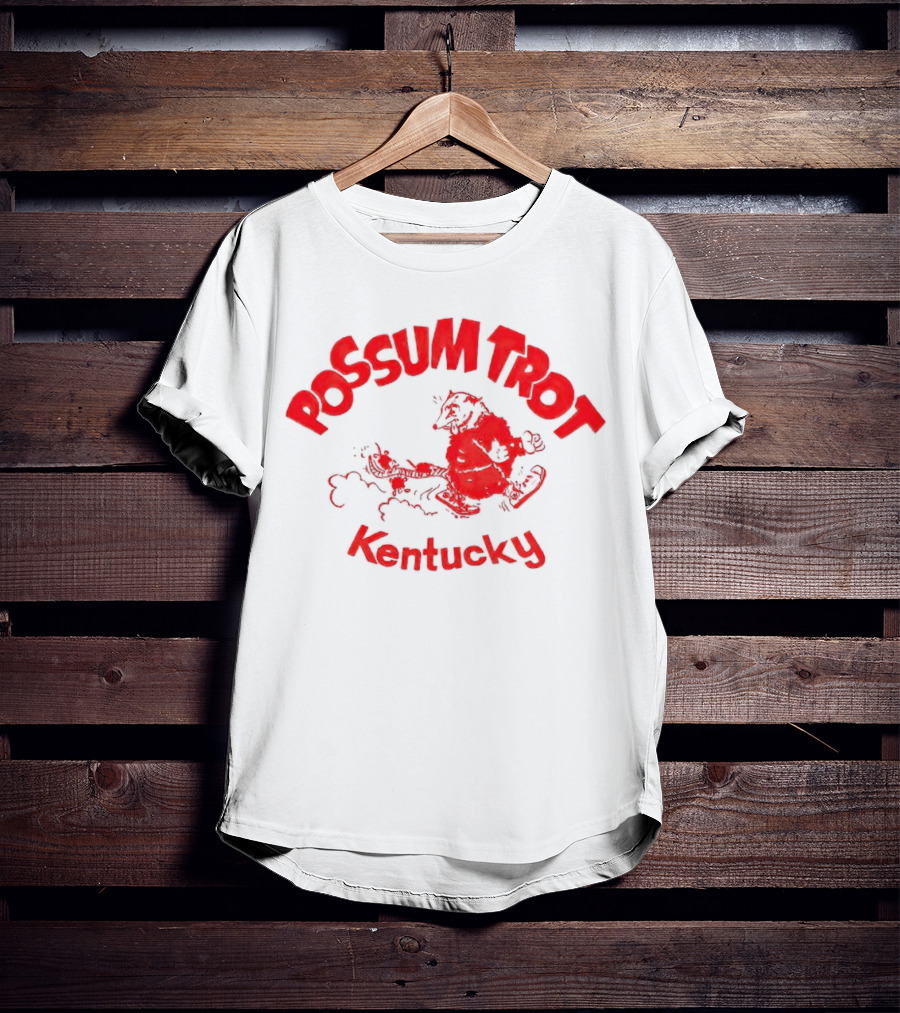 Possum Trot Kentucky Retro Skating Opossum T-Shirt