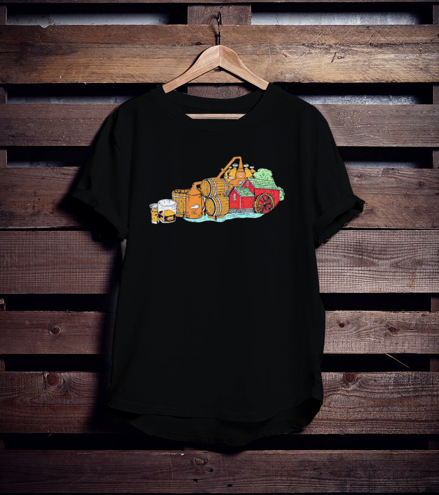 The Kentucky Neat Barrels And Distillery Barn T-Shirt