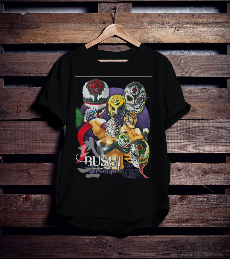 Bushi En Serio Wonderland Wrestle Face Mask Collection T-Shirt