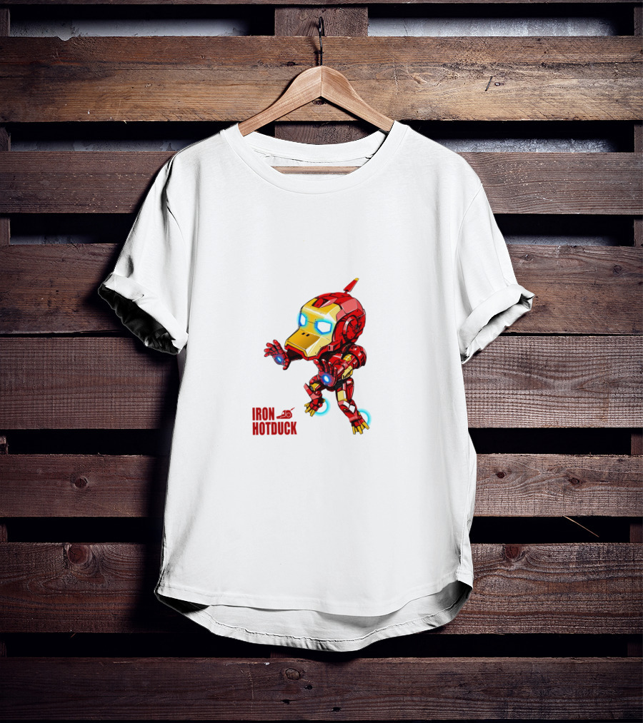 Iron Hotduck Character Robot Duck Suit T-Shirt