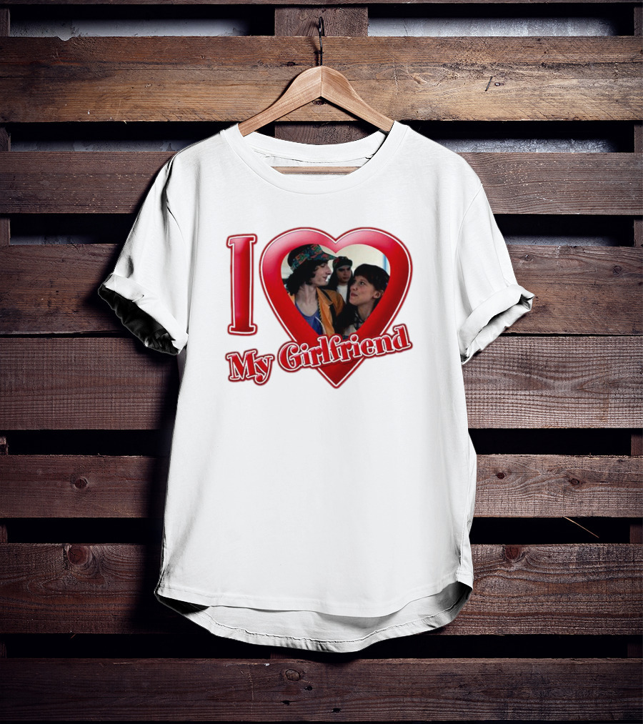 Mike Wheeler I Love My Girlfriend Heart Image T-Shirt