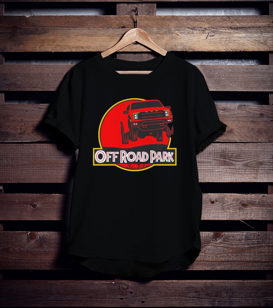 Off Road Park Off-Roading Adventure Red Truck Circle T-Shirt