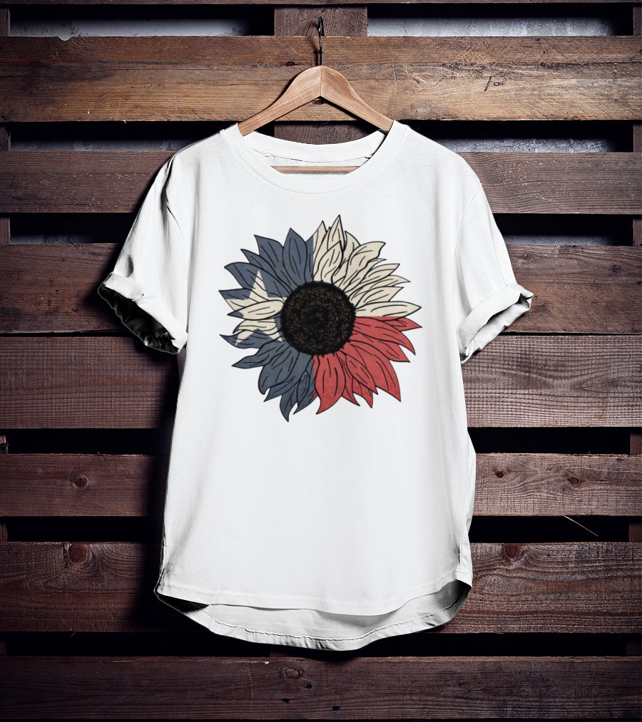 Texas Flag Sunflower Bloom T-Shirt