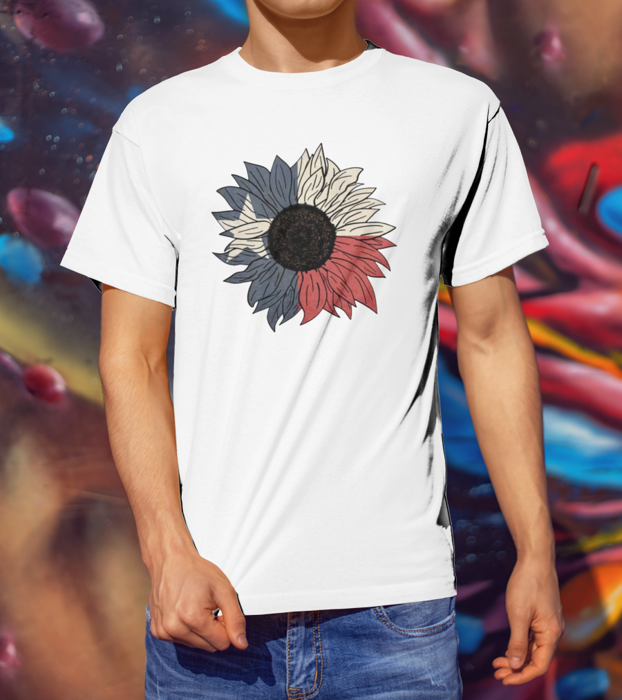 Texas Flag Sunflower Bloom T-Shirt