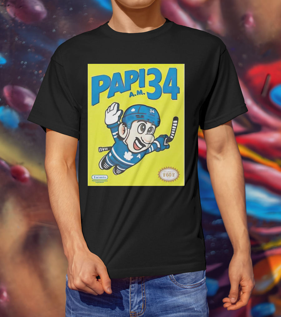 Toronto Maple Leafs Papi 34 A.M. Hockey Toronto Professional Hockey T-Shirt