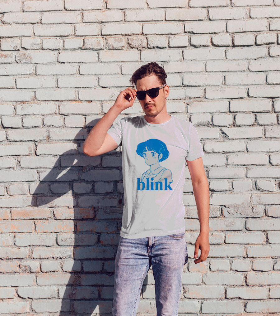 Blink Anime Girl Blue T-Shirt