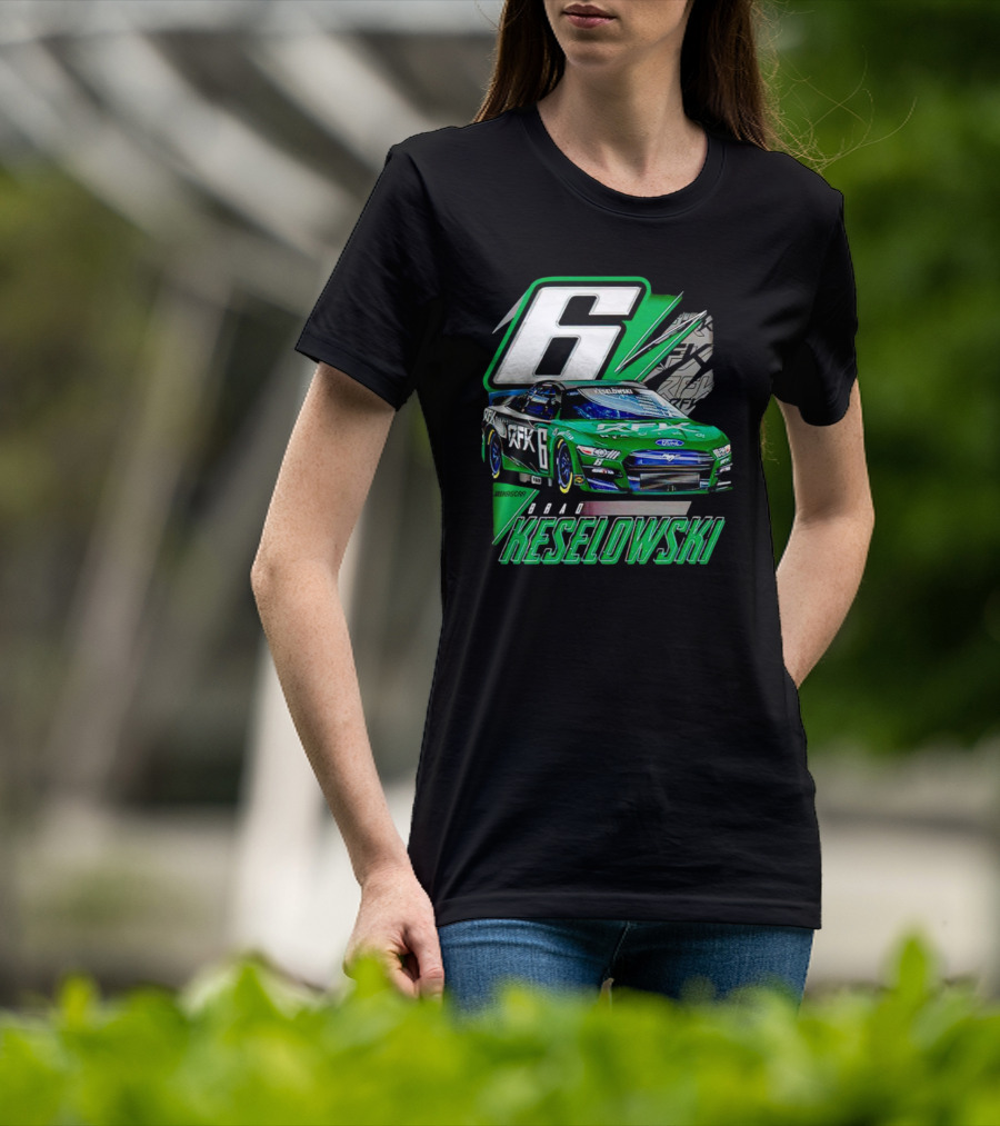 Brad Keselowski Number 6 RFK Racing Green Car T-Shirt