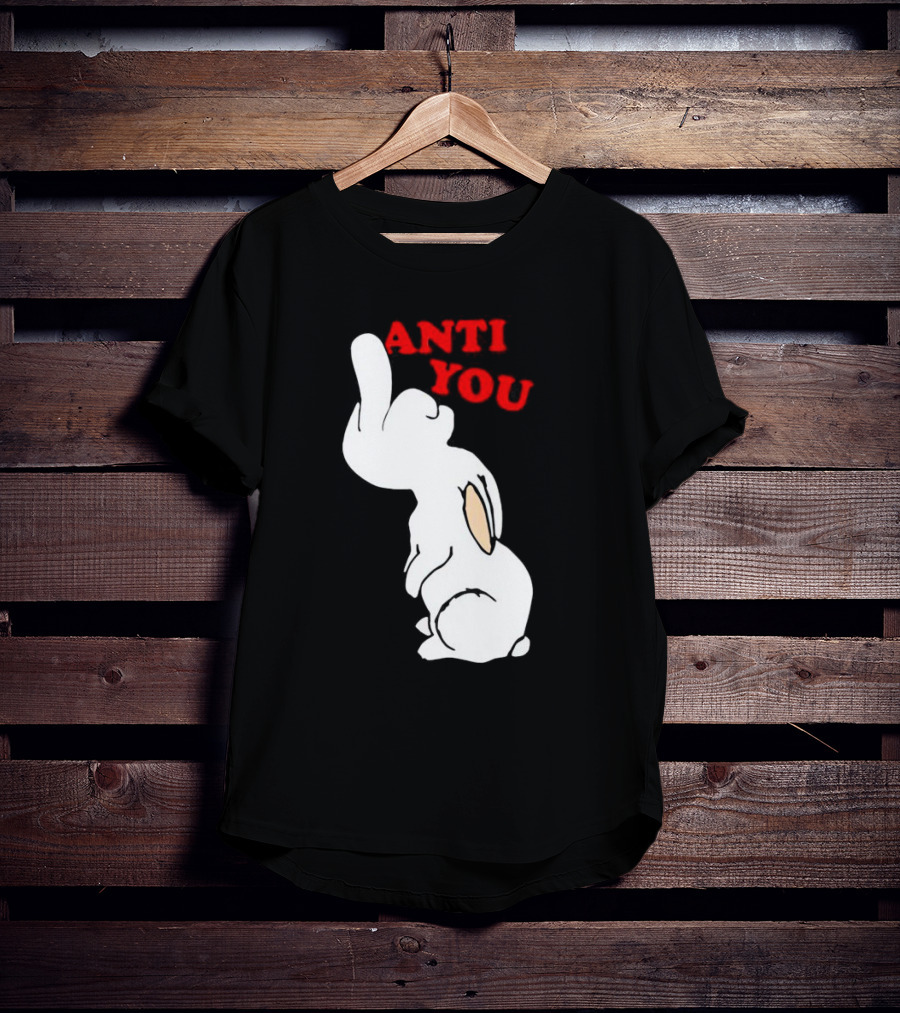 Bunny Anti You Middle Finger Gesture T-Shirt