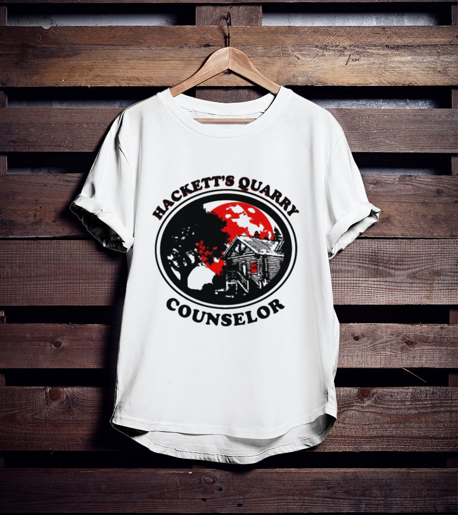 Hackett's Quarry Counselor Cabin Red Moon Forest T-Shirt