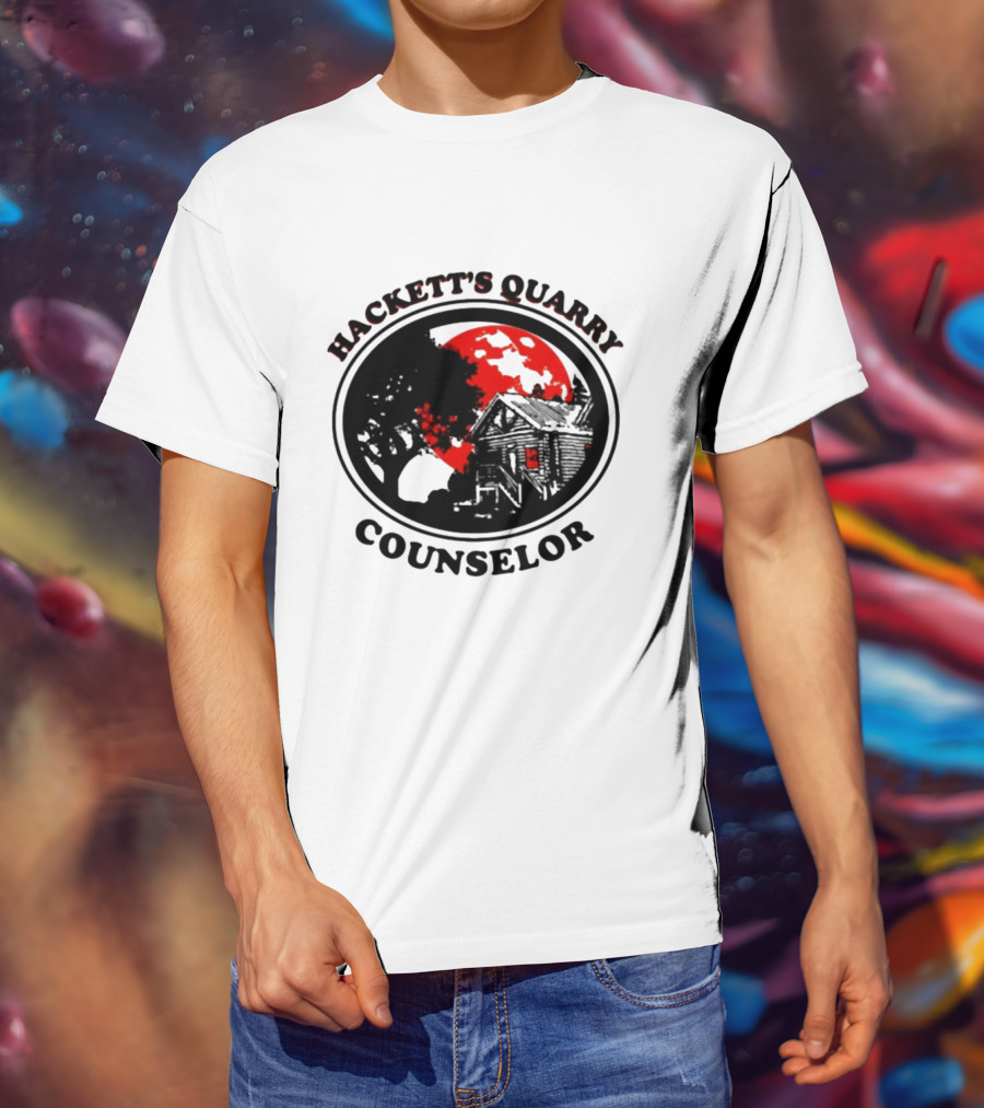 Hackett's Quarry Counselor Cabin Red Moon Forest T-Shirt