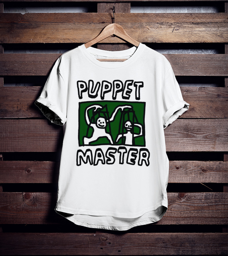 Puppet Master Playful Figures In Green Background T-Shirt