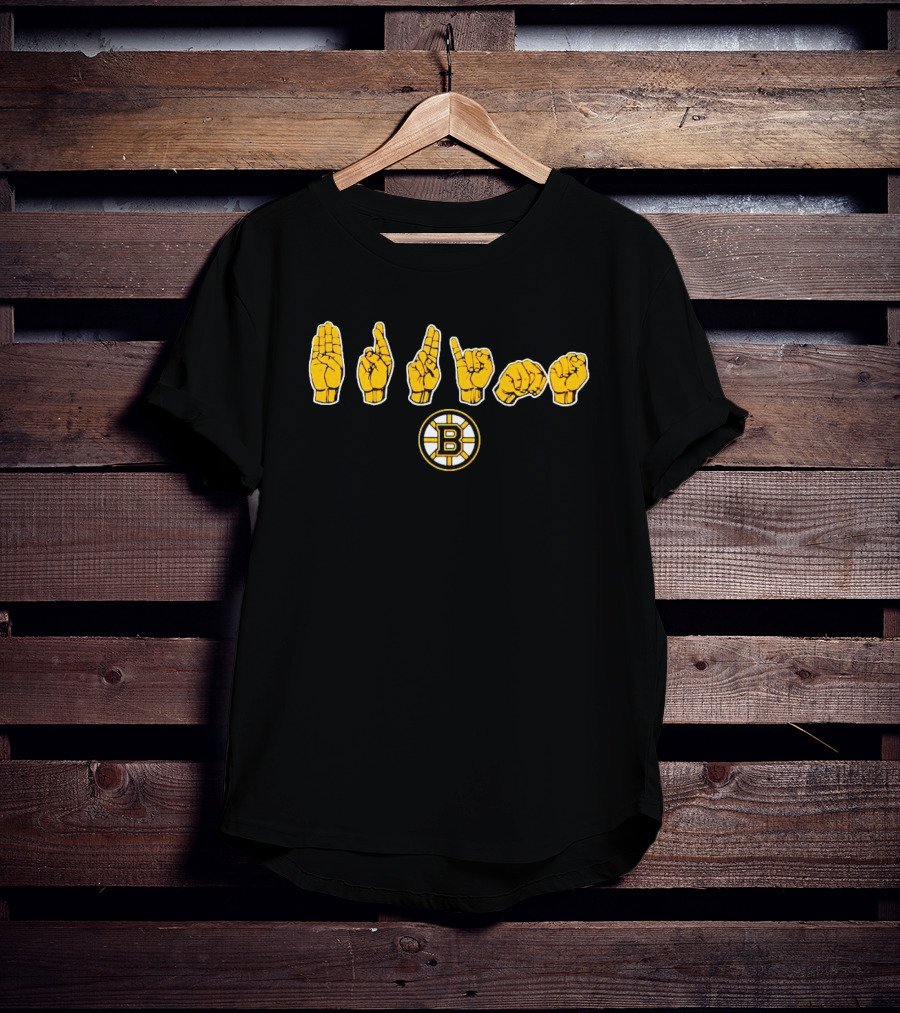 Boston Bruins ASL With Team T-Shirt