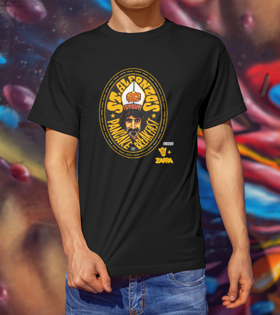 St Alfonzo's Stout Pancake Breakfast Cheers Zappa T-Shirt