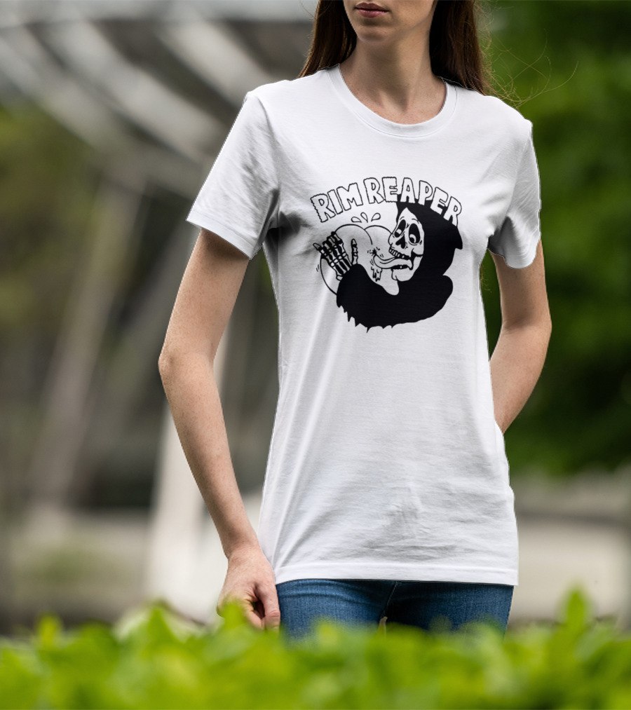 Rim Reaper Grim Reaper Skeleton With Tire T-Shirt