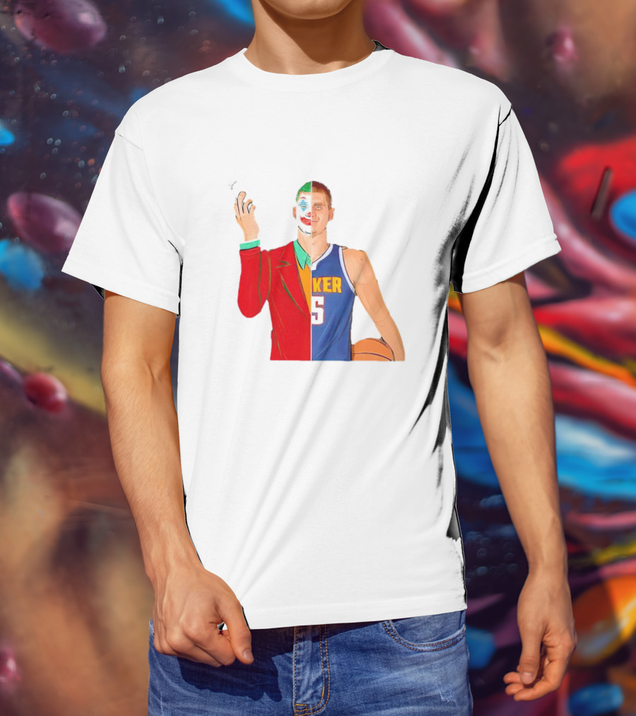 Nikola Jokic The Joker Dual Basketball Character T-Shirt