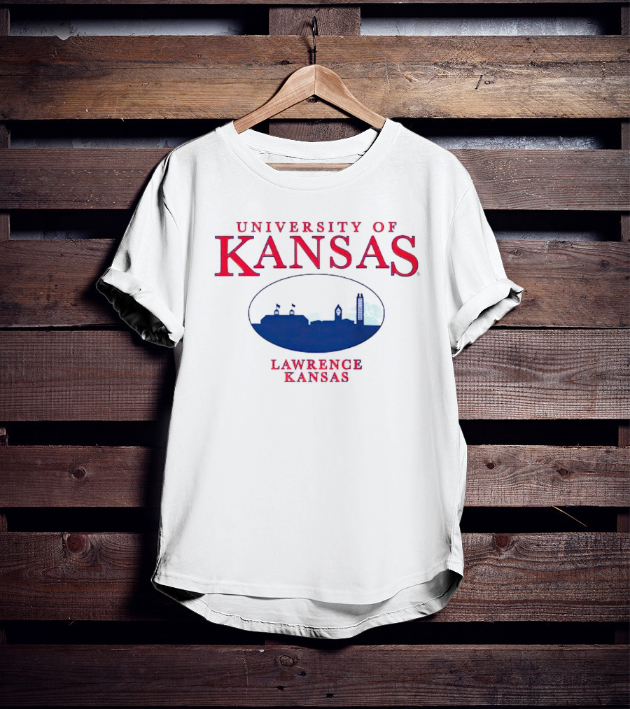 University Of Kansas Lawrence Skyline Kansas T-Shirt