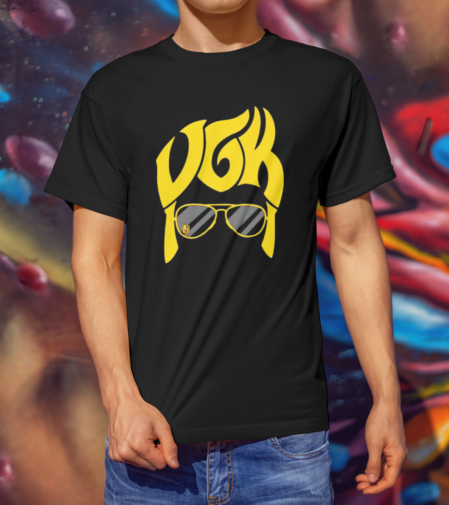 VGK Vegas Golden Knights Sunglasses Hair T-Shirt