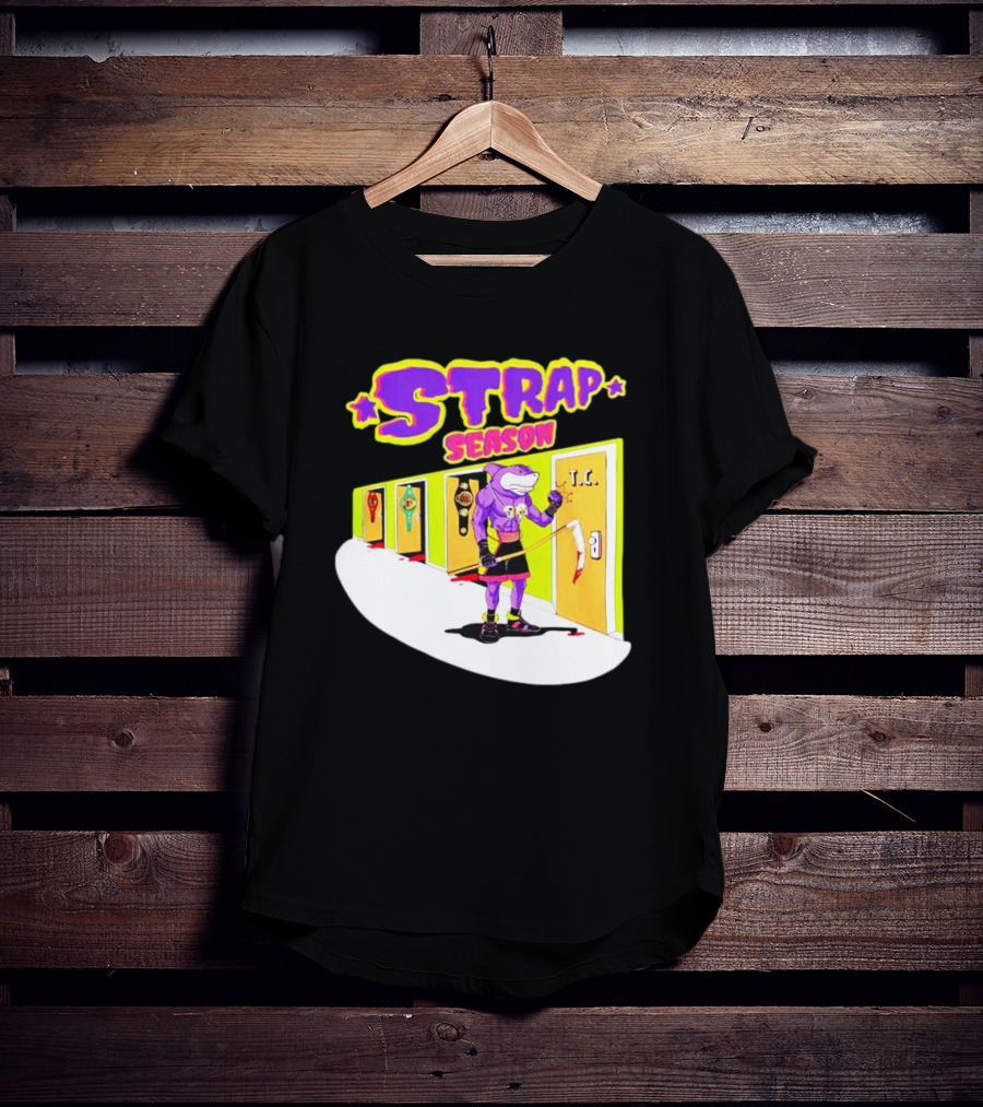 Strap Season Errol Spence Cartoon Character With Belts T.C. Door T-Shirt
