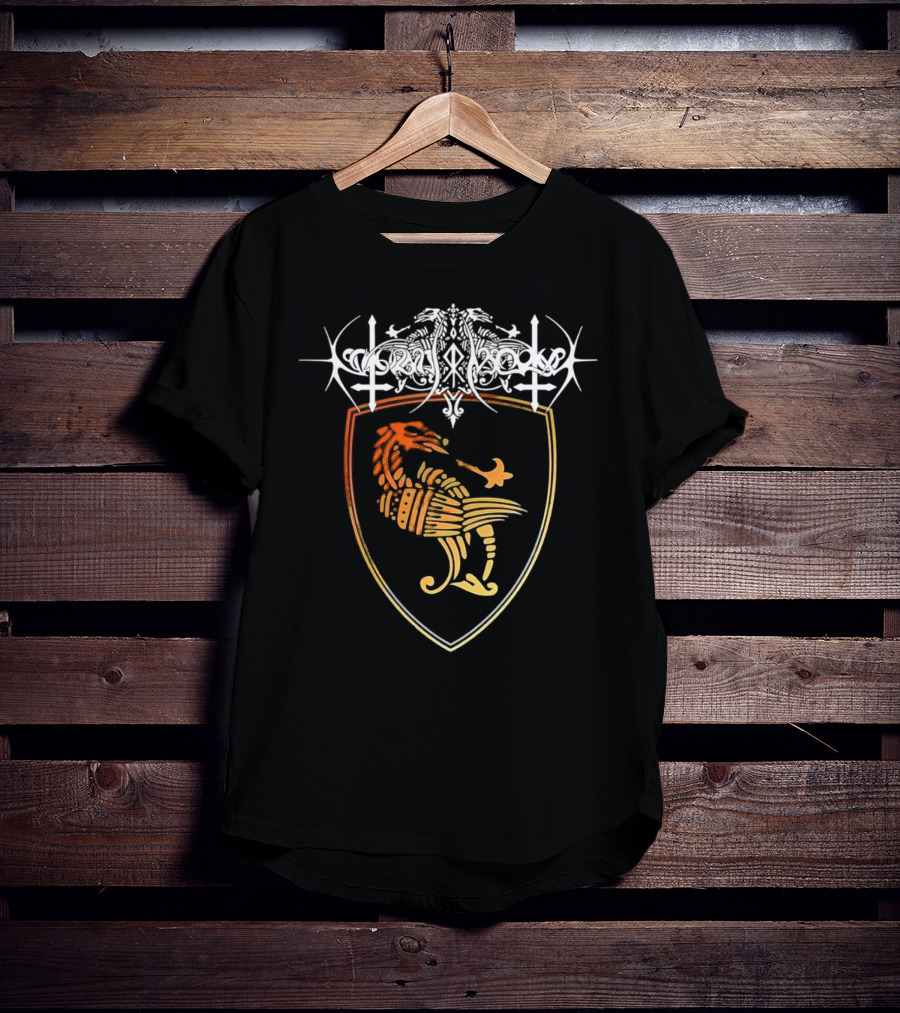 Nokturnal Mortum Medieval Armored Dragon Emblem T-Shirt