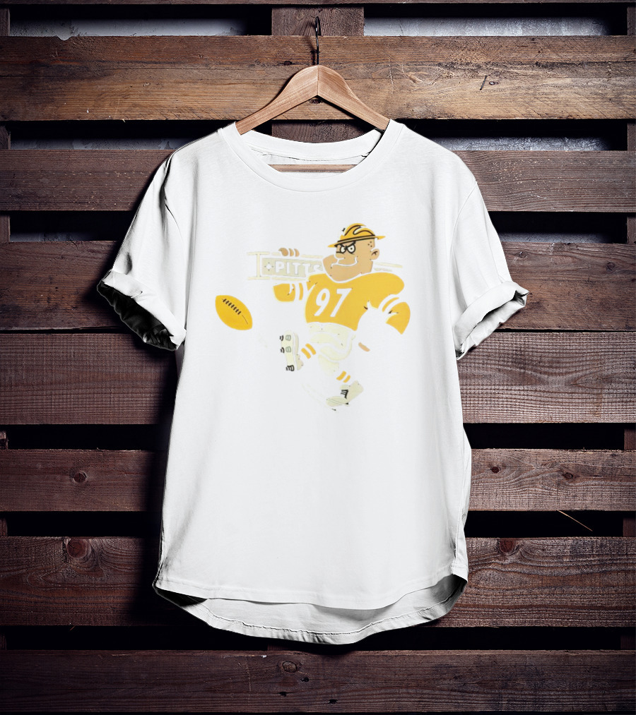 Pittsburgh Steeley 97 Retro Football Worker Mascot T-Shirt
