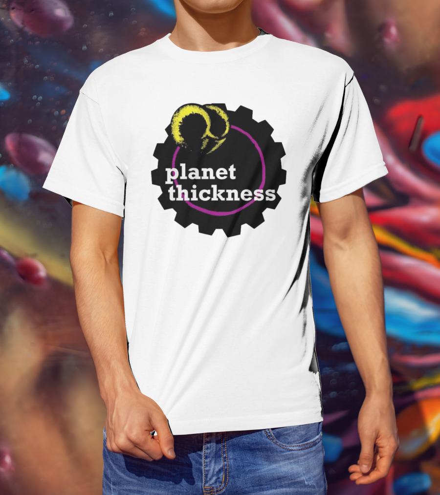 Planet Thickness Tennis Ball Circle Gear Emblem T-Shirt
