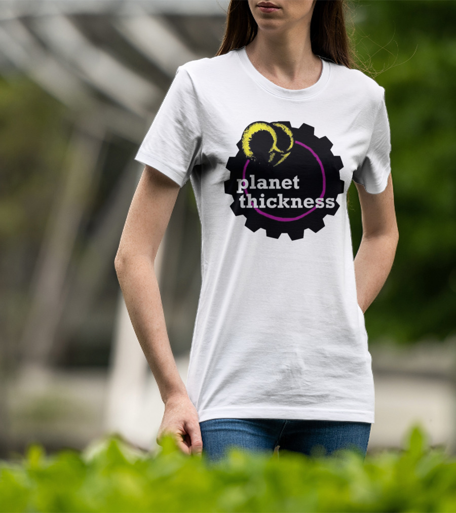 Planet Thickness Tennis Ball Circle Gear Emblem T-Shirt