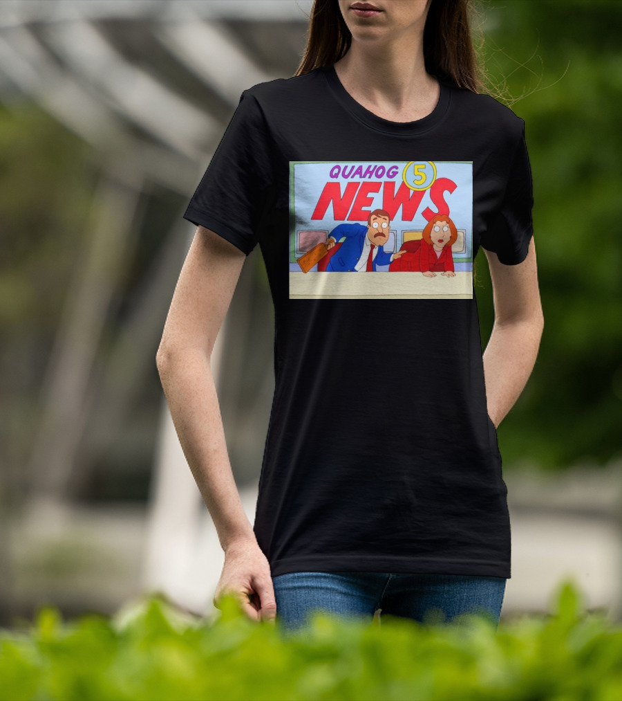 Quahog 5 News Family Guy Cartoon Scene T-Shirt