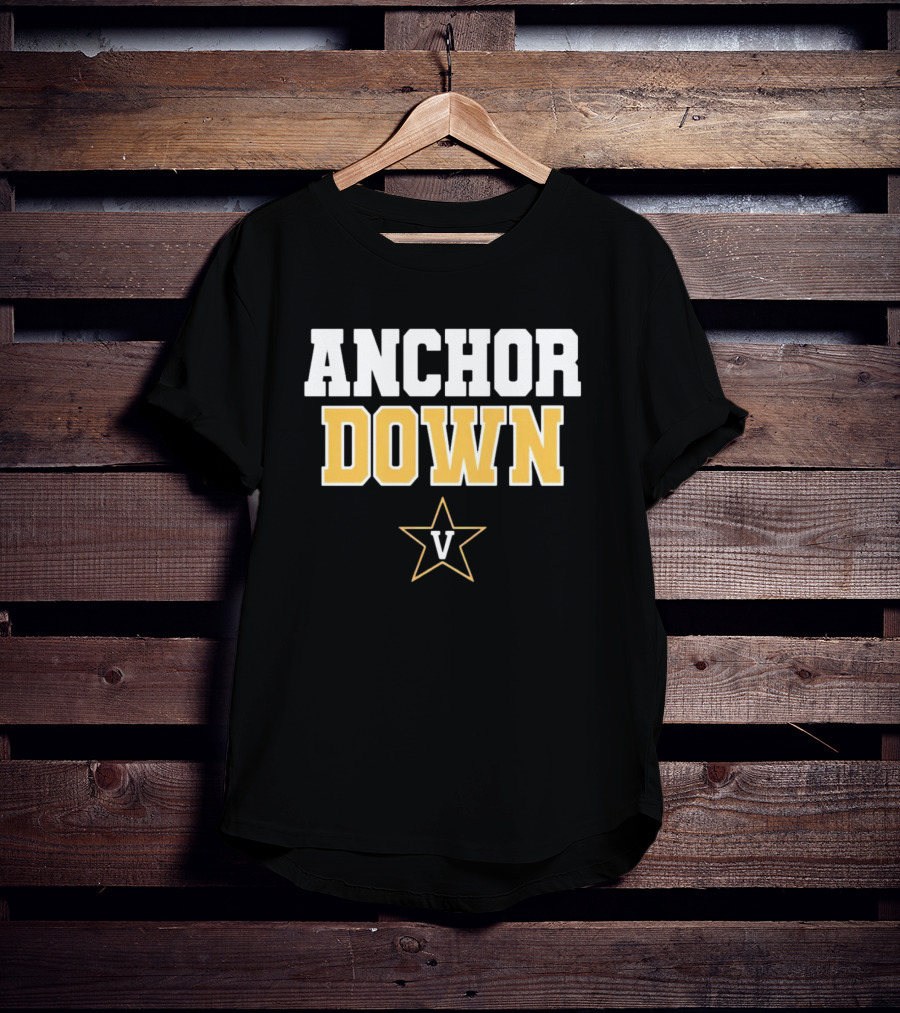 Vanderbilt Baseball Anchor Down Star V T-Shirt