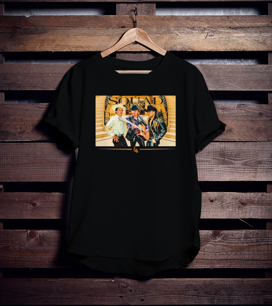Guariz Squad Trio With Guitars And Staircase Background T-Shirt