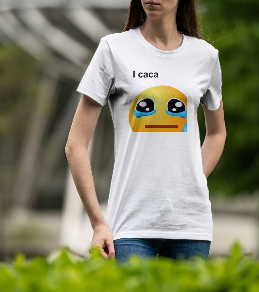 I Caca Crying Emoji Meme T-Shirt