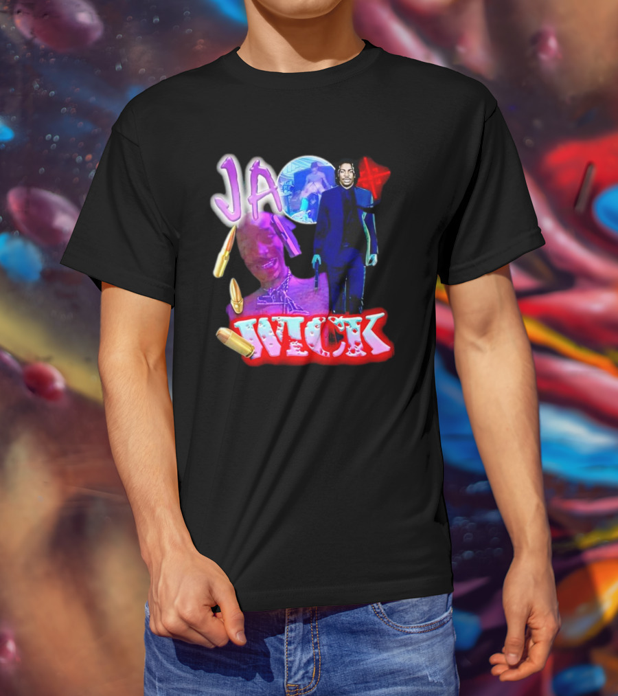 Ja Wick Bullet Portraits Action Concept T-Shirt