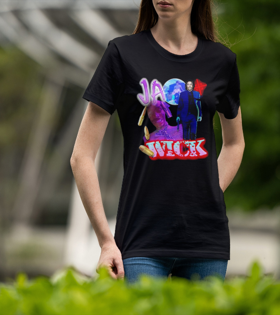 Ja Wick Bullet Portraits Action Concept T-Shirt