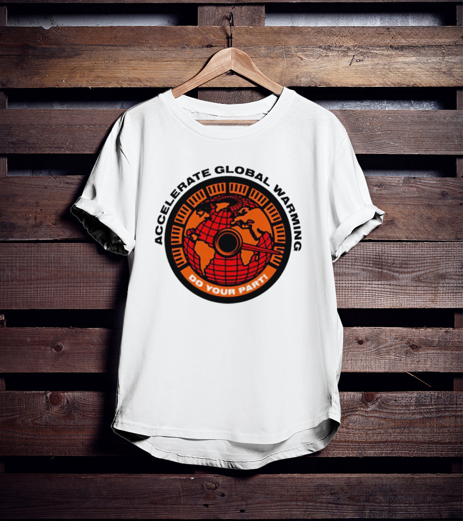 Accelerate Global Warming Do Your Part Earth Speedometer T-Shirt