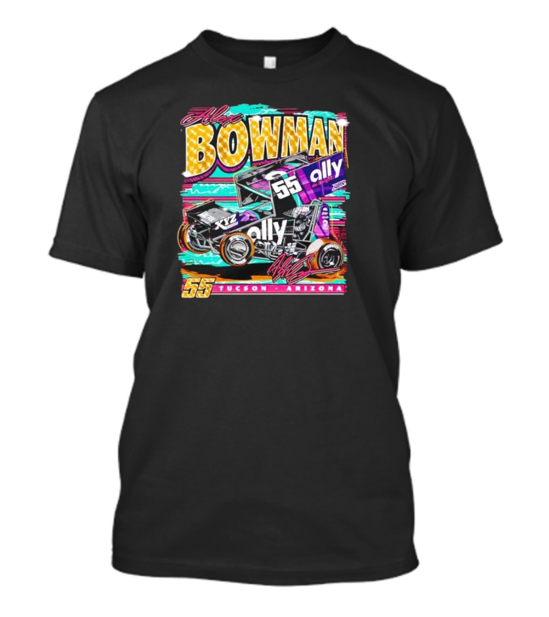 Alex Bowman 55 Racing Tucson Arizona Ally High Roller T-Shirt