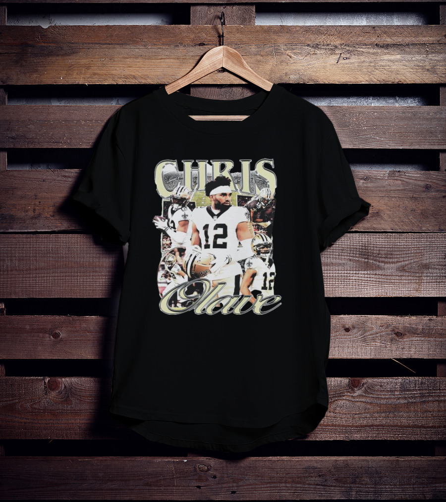 Chris Olave New Orleans Football Collage 12 T-Shirt
