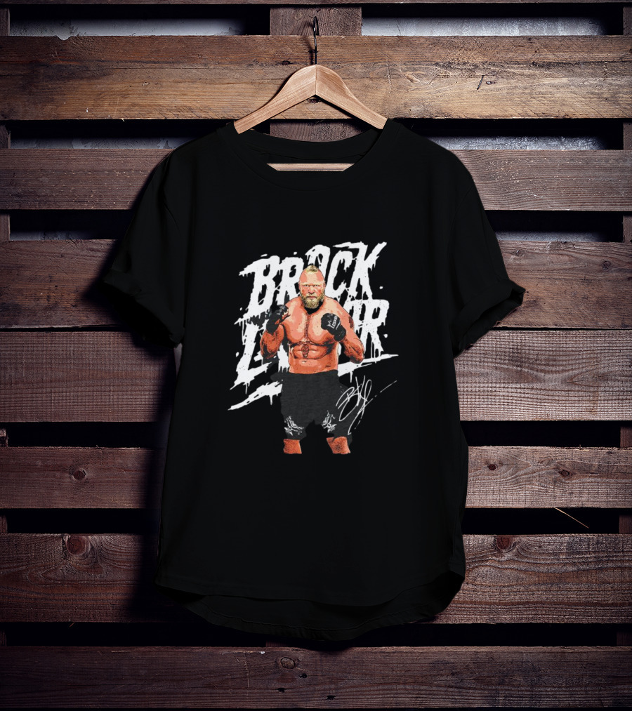 Brock Lesnar Rough Signature MMA Fighter T-Shirt