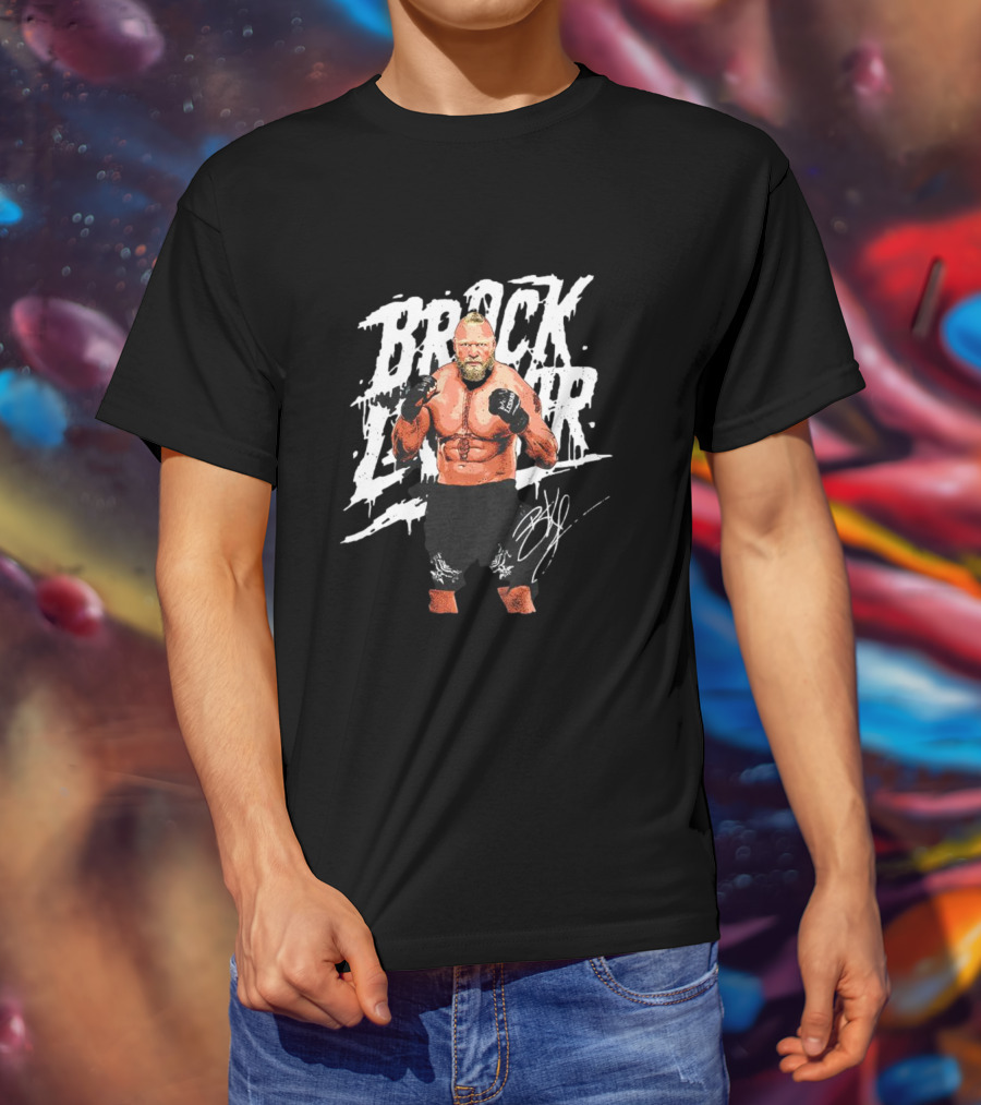 Brock Lesnar Rough Signature MMA Fighter T-Shirt