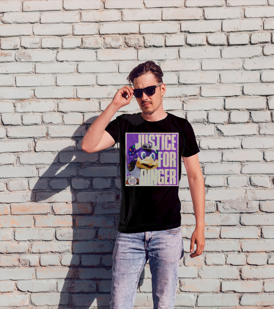 Colorado Rockies Justice For Dinger DNVR Rockies Podcast T-Shirt